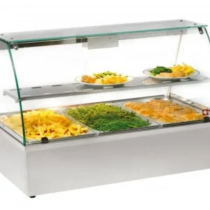Fabrieksprijs Warmhoudvitrine RVS - 1 Rosster - 3 x GN 1/1 RVS - 1020x602x(h)680mm