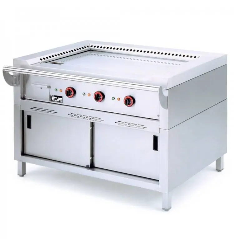 Nieuw Teppanyaki Grill Elektrische 2 x 3,5 KW met Onderstel - 120x77x85cm