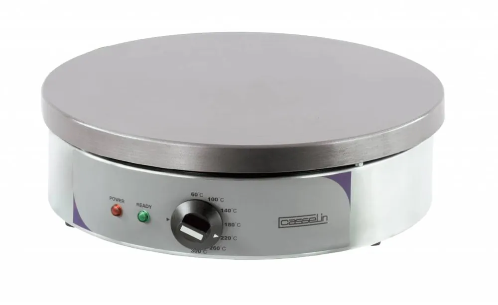 Actieprijs Crèpes Bakplaat RVS Rond - Elektrisch - Ø400mm
