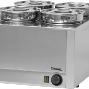 Koop Online Hotpot - Bain-Marie - RVS - 4x4,5 Liter - 800W - 450x600x(H)350mm