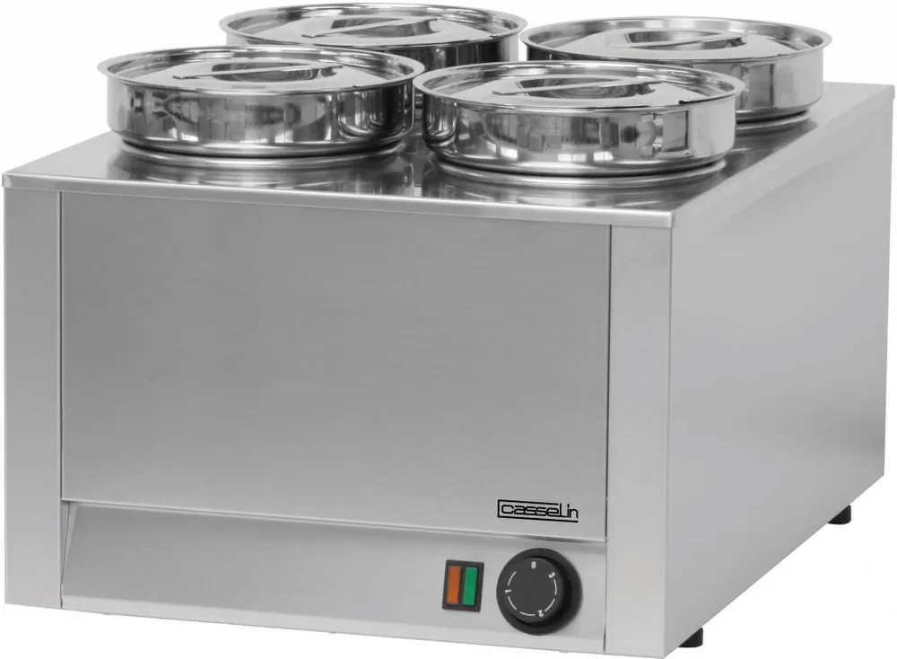 Koop Online Hotpot - Bain-Marie - RVS - 4x4,5 Liter - 800W - 450x600x(H)350mm
