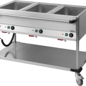 Bain Marie Transportwagen - 3xGN1/1 - 1250x700x(H)900mm Superprijs