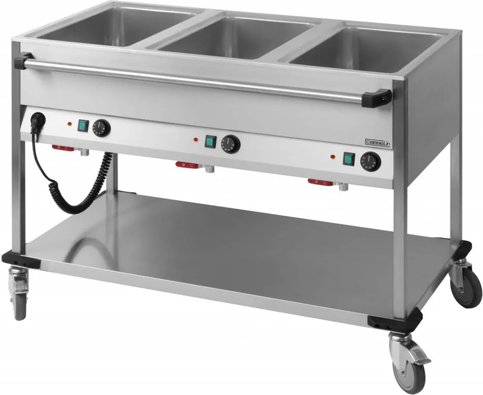 Bain Marie Transportwagen - 3xGN1/1 - 1250x700x(H)900mm Superprijs