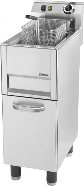 Friteuse - Elektrisch - 13 Liter - 400 Volt - 9.9 kW - 330x600x(H)860-920mm Direct Verzonden