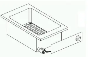 Gereduceerde Prijs Elektrische Friteuse - Drop In - 10 Liter - 5,5 kW - met Aftapkraan - 400x600x(H)356mm