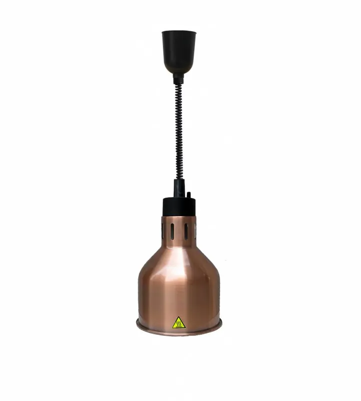Warmhoudlamp Brons - Verstelbaar Snoer - Ø175x(H)600/1800mm Direct Verzonden