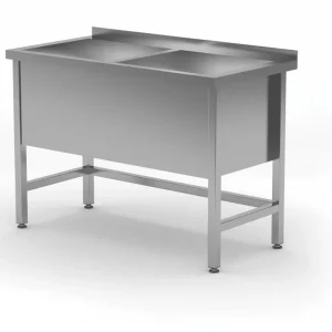 Favoriet RVS Wastafel + 2 Spoelbakken 400(h)mm HEAVY DUTY 1200(b)x600(d)x885(h)mm