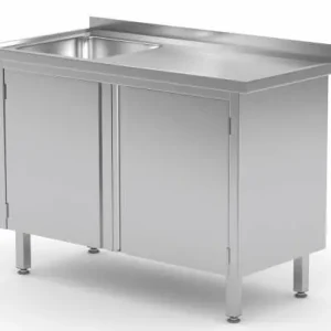 Alleen Vandaag Werkkast 700(b)x700(d)x885(h)mm + Spoelbak 500x400x(h)250 (links) + 2 Klapdeuren Heavy Duty