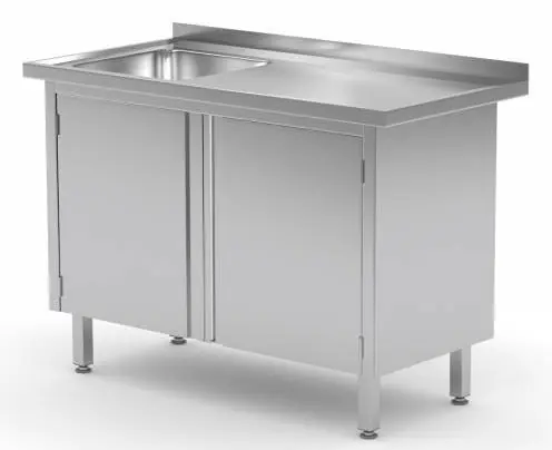 Alleen Vandaag Werkkast 700(b)x700(d)x885(h)mm + Spoelbak 500x400x(h)250 (links) + 2 Klapdeuren Heavy Duty