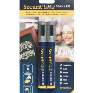 Betrouwbaar Set van 2 Medium Krijtstiften - Zilver - 2-6mm