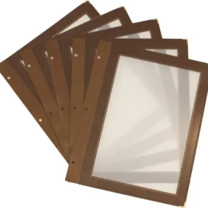Seizoensaanbieding Menukaart Wood inserts - Bruin - A5 - 5 Stuks