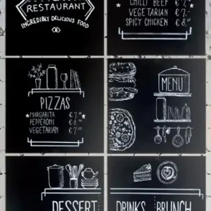 Wandkrijtbord XXL - UV Bestendig - Per 6 Stuks van 40x40cm Korting