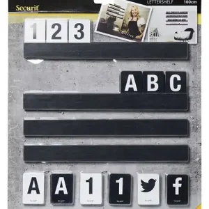 Premium Letterbord Zwart - incl. Letters en Cijfers - 1m plank