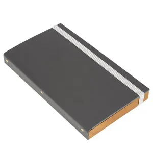 Korting Rekening Presenteermapje - Grijs, Leder Stijl - 179x100mm