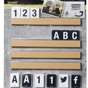 Premium Letterbord Teak - incl. Letters en Cijfers - 1m plank