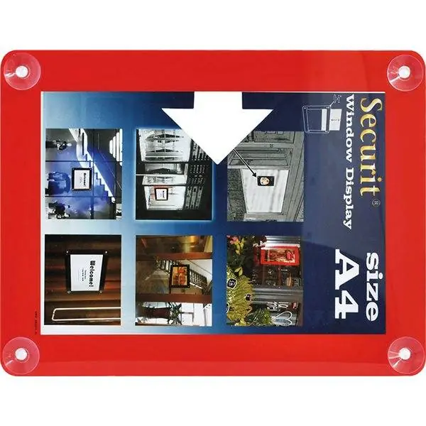 Koopje Raam poster display Rood A4