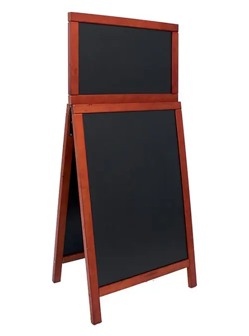 Stoepbord Hout Mahogany - Duplo Top 55x120 - DELUXE Gratis Retour