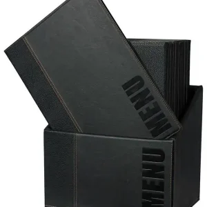 Box met 20 menukaarten Trendy - Zwart - A4 Bestseller