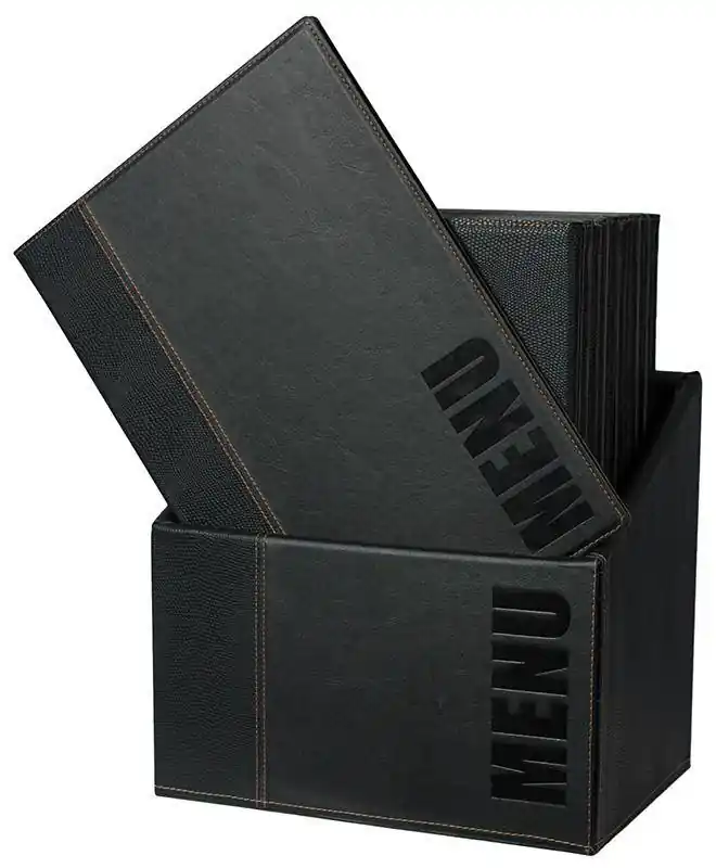Box met 20 menukaarten Trendy - Zwart - A4 Bestseller