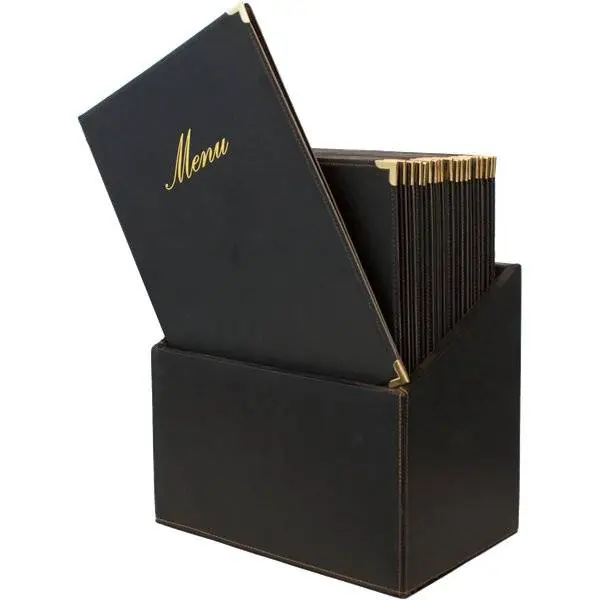 Box incl. 20 Menukaarten Classic - Zwart - Formaat A4 - 370x290x210mm Nieuw