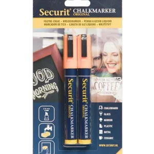 Finale Uitverkoop Set van 2 Medium Krijtstiften - Oranje - 2-6mm