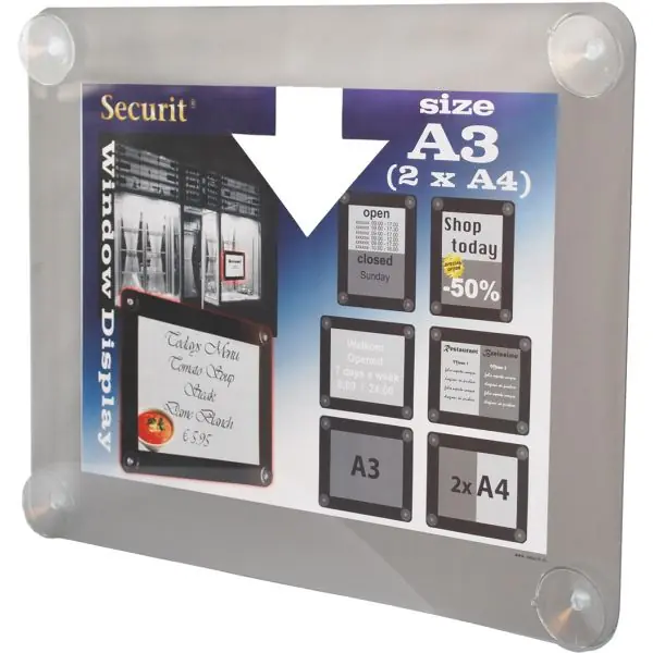 Gecertificeerd Raam poster display Grijs A3