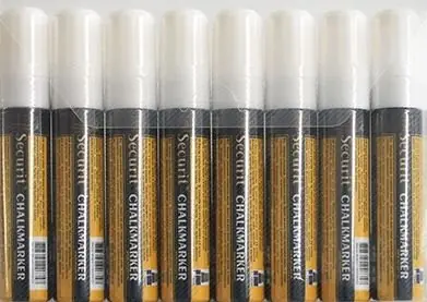 Securit Dikke Krijtstiften XXL - 8 stuks - WIT - 7/15 mm Nieuw