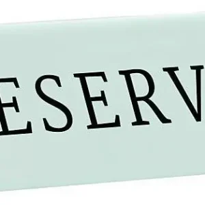 Uitverkoop Tafelstandaard 'Reserved' - Wit Acryl - Per 5 Stuks