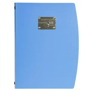 Menukaart Rio A4 - Blauw met Bestek - 4 x A4 enkel Pagina's Finale Uitverkoop