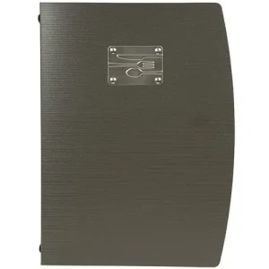 Menukaart Rio A4 - Zwart met Bestek - 4 x A4 enkel Pagina's Bestel Nu