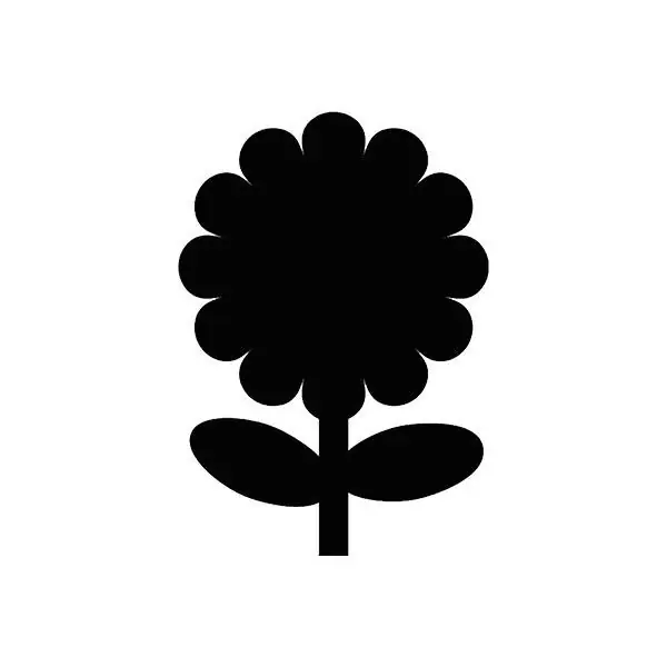 Alleen Vandaag Silhouet Wandkrijtbord Bloem Incl. Krijtstift