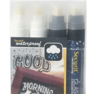 Waterproof Krijtstiften 2x Zwart, 2x Wit - 7-15mm - 4 Stuks Populair