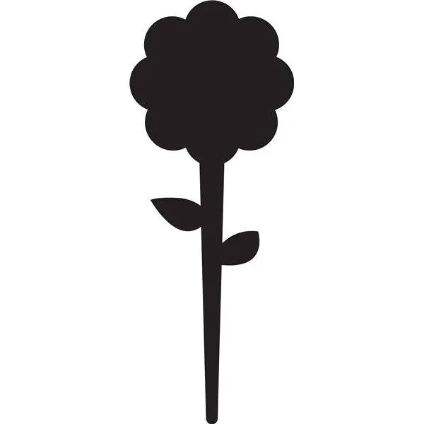 Laatste Kans Tag Silhouet Bloem 5 x - Incl 1 Krijtstift