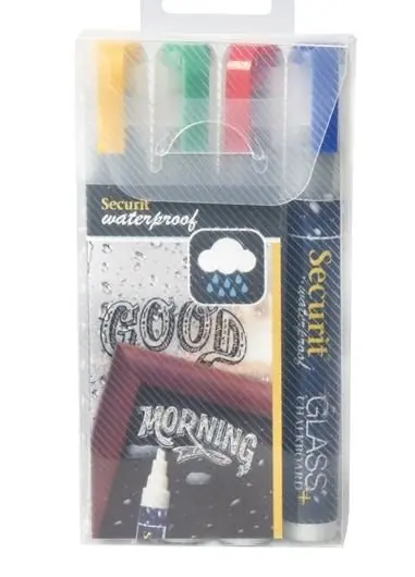 Waterproof Krijtstiften Blauw, Rood, Groen, Geel - 2-6mm - 4 Stuks Dagaanbieding