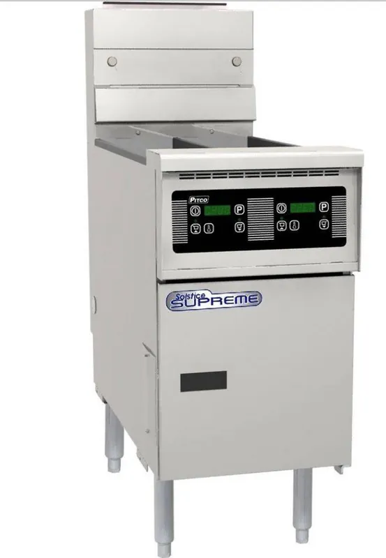 Alleen Vandaag Friteuse Gas Digital - Pitco Solstice Supreme SSH55 - 23kW - Olie 23Kg - 75Kg/u - 397x875x864(h)mm