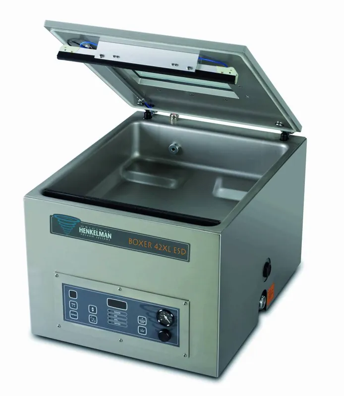 Vacuummachine Boxer 42XL ESD - Antistatische zak -15-35 sec-Kamer 460x420x(h)120mm Koopje