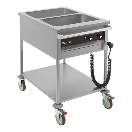 Bain Marie-kar - roestvrij staal - 2xGN1/1-200mm Nu Kopen