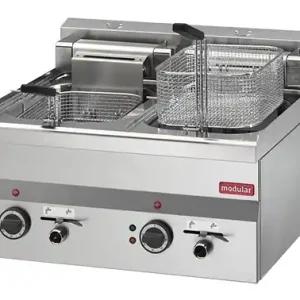 Friteuse 600 Modular - Elektrisch - Aftapkraan - 2x10L - 15 kW - 400V - 600x600x(H)280cm Gratis Retour