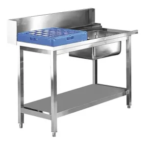 Voorspoeltafel RVS Rechts - 1200(b)x700(d)x850(h)mm Hoge Kwaliteit