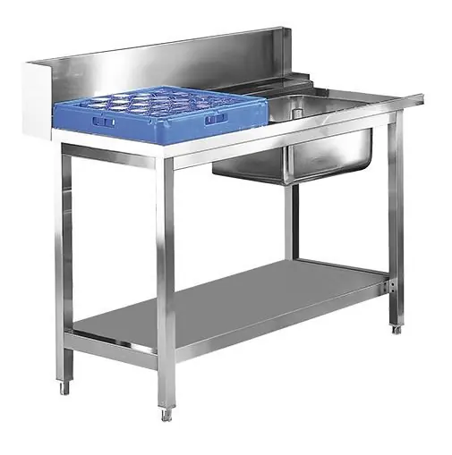Voorspoeltafel RVS Rechts - 1200(b)x700(d)x850(h)mm Hoge Kwaliteit