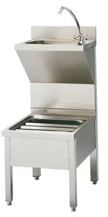 wasbak unit - roestvrij staal - mengkraan - 500x700x(H)850mm Tijdelijk Beschikbaar