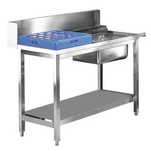 Voorspoeltafel RVS Links - 1200mm1200(b)x700(d)x850(h)mm Populair