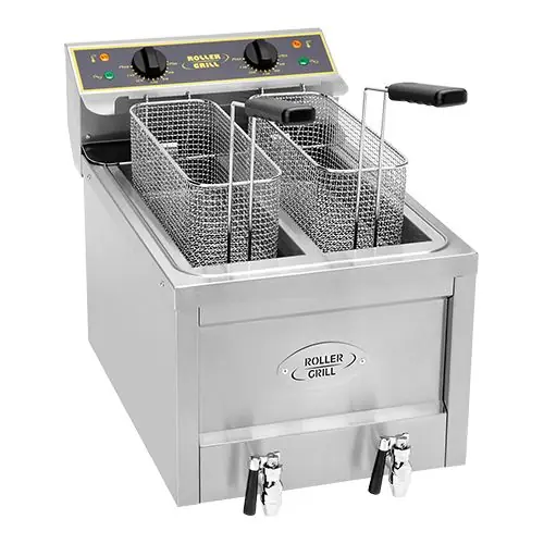 Friteuse X-Long Aardappel Twister - 230V - Aftapkraan - 2x8 Liter - 40x60x(H)45cm Bestseller
