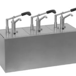 Alleen Vandaag Hendel bediende sausdispenser - roestvrij staal - 3x1/6GN-200mm