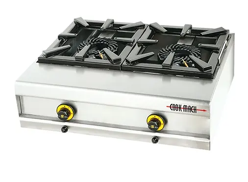 Hokker - Gas - Twee Branders - 38x60x(h)25cm - 15 kW Superprijs