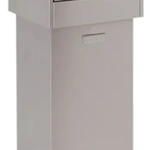 Laatste Versie Fastfood Afvalbak - Verrijdbaar - RVS - 420x420x(h)1220mm