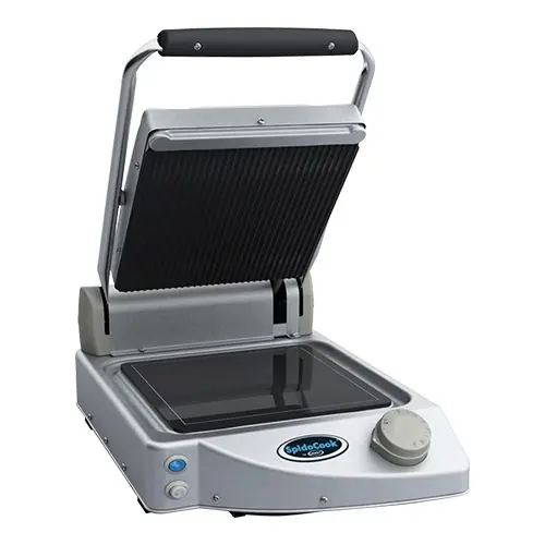 Tijdelijk Beschikbaar Keramische Contactgrill - Boven gegroefd - grill oppervlak 25x25cm