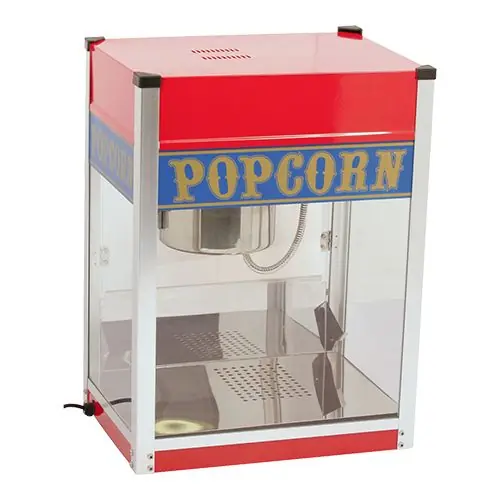 Popcornmachine met binnenverlichting - roestvrij staal - 1500W Seizoensaanbieding