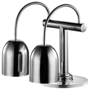 Favoriet Dubbele Warmhoudlamp Chroom - Tafelmodel - met Schakelaar -2x Ø240x600(h)mm