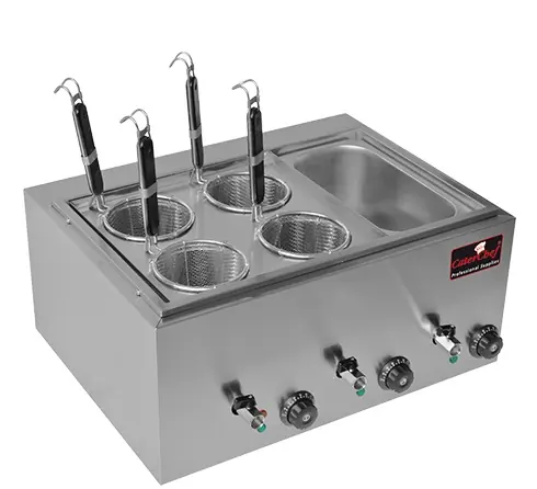 Pastakookapparaat Dubbelwandig RVS - met Aftapkraan - 3x 1/3GN Flitsaanbieding